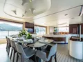 MIKOH Azimut Grande 35m - main dining area formal dinner seating area MIKOH Azimut Grande 35m - main dining area formal dinner seating area