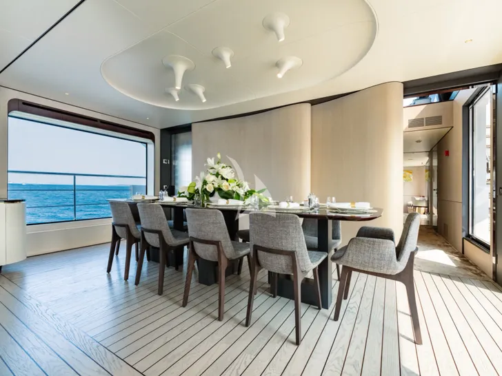 MIKOH Azimut Grande 35m - main dining area MIKOH Azimut Grande 35m - main dining area