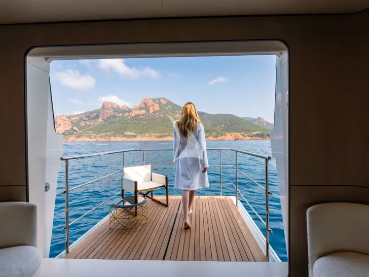 MIKOH Azimut Grande 35m - master cabin balcony MIKOH Azimut Grande 35m - master cabin balcony