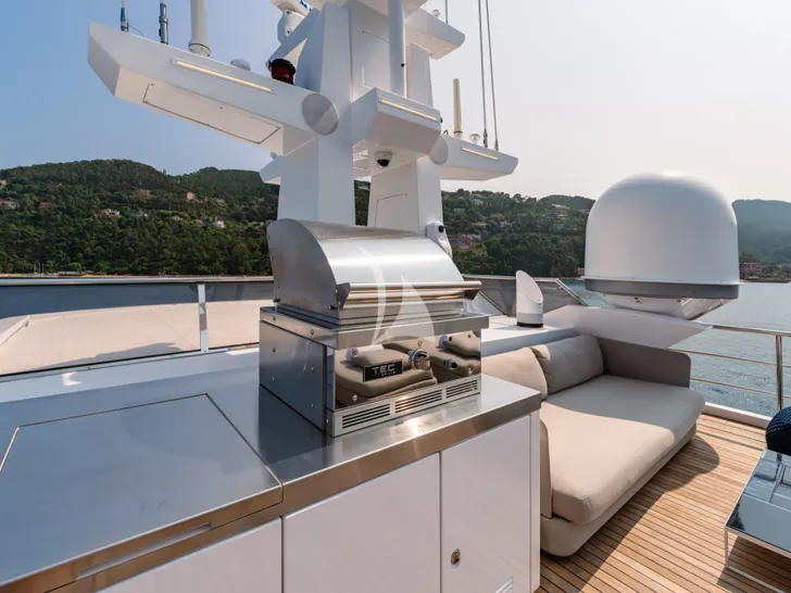 MIKOH Azimut Grande 35m - sun deck grilling area MIKOH Azimut Grande 35m - sun deck grilling area