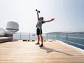 MIKOH Azimut Grande 35m - sun deck workout area MIKOH Azimut Grande 35m - sun deck workout area