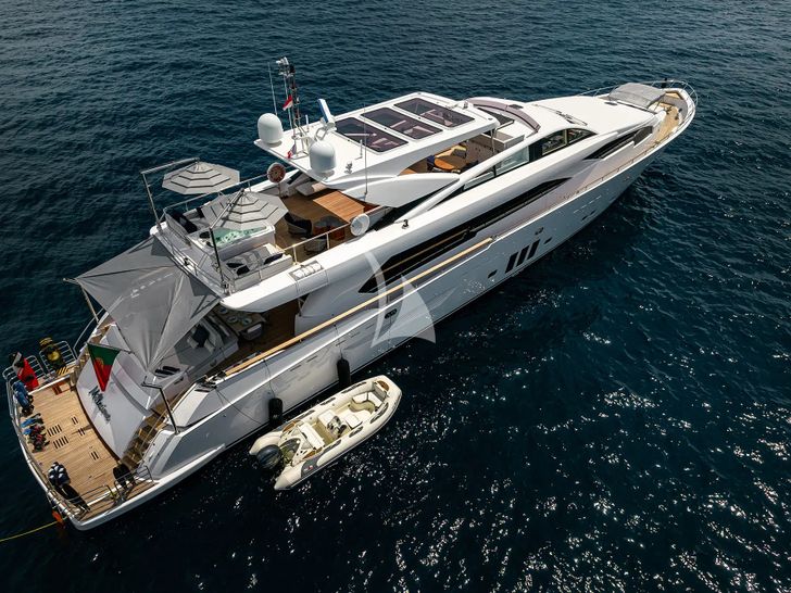 MILLISIME Couach 37m - anchored aft view MILLISIME Couach 37m - anchored aft view