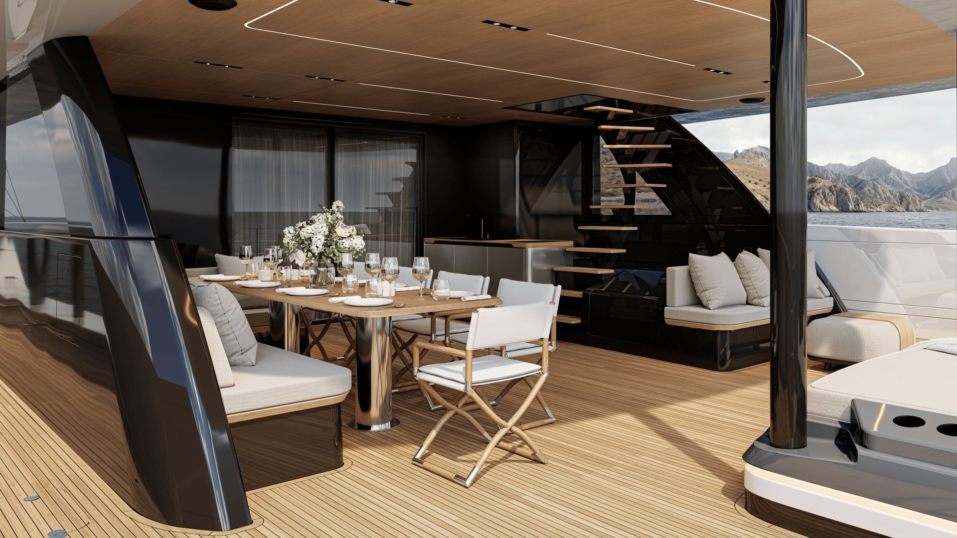 MIM OCEAN 10 Sunreef Ultima 88 - aft dining area