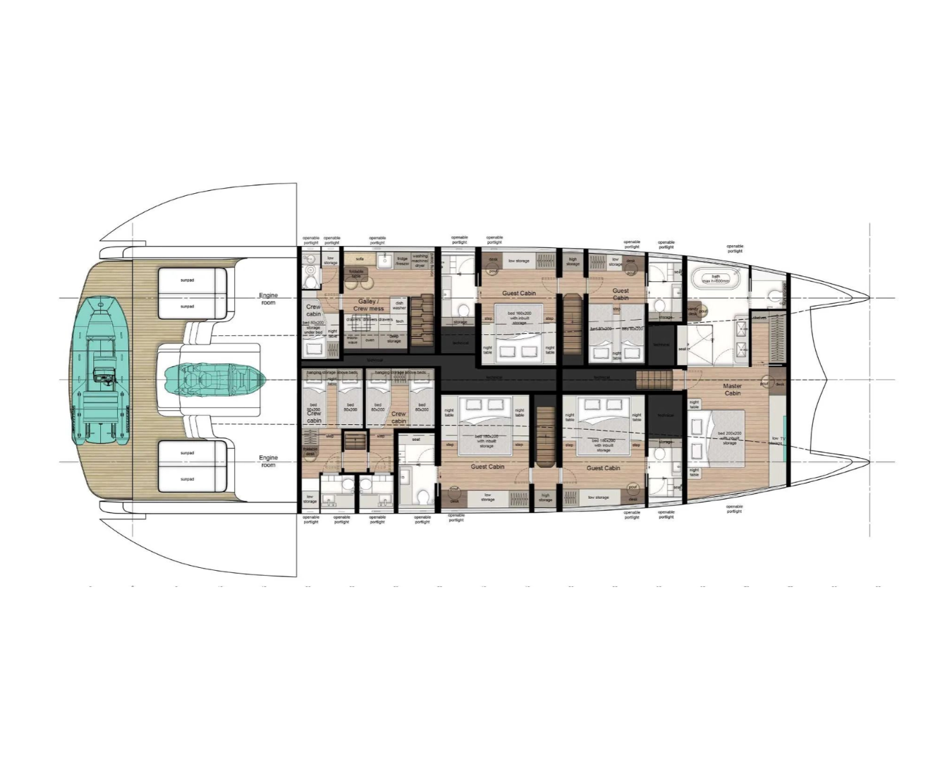 MIM OCEAN 10 Sunreef Ultima 88 - layout