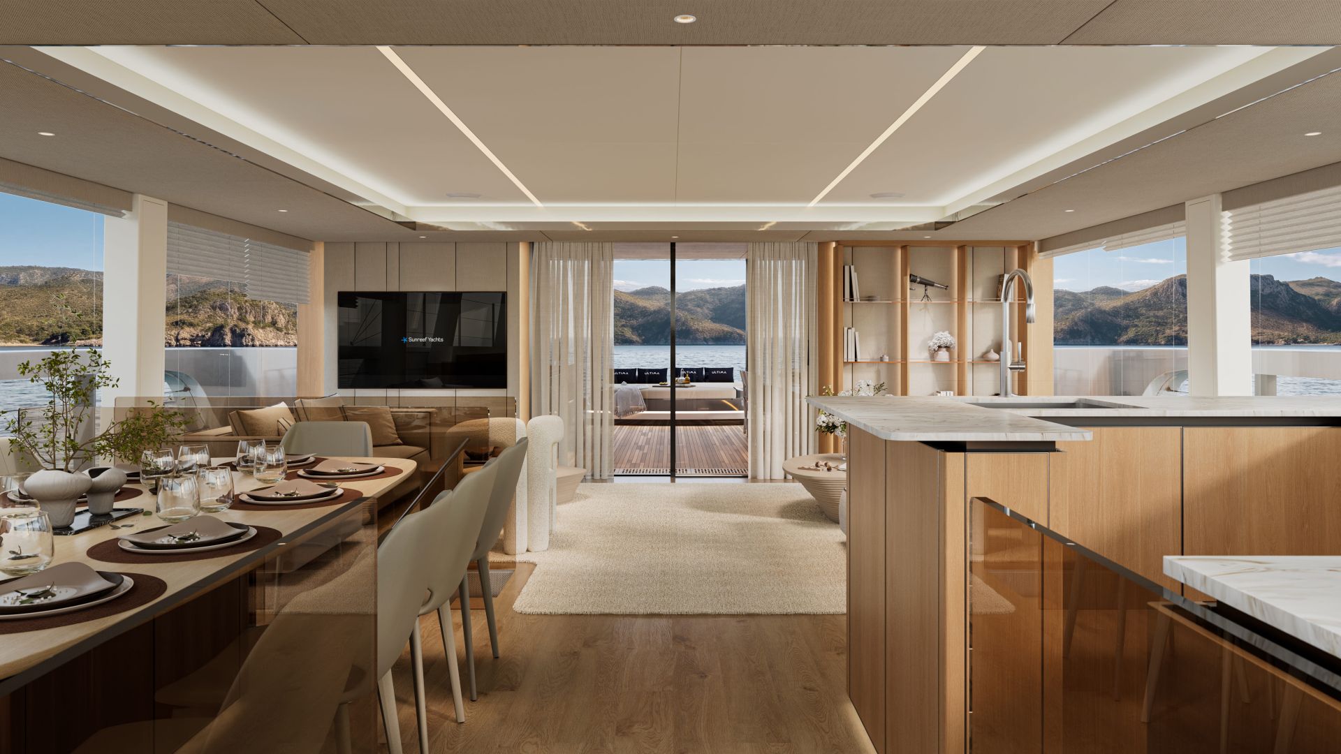 MIM OCEAN 10 Sunreef Ultima 88 - salon and galley