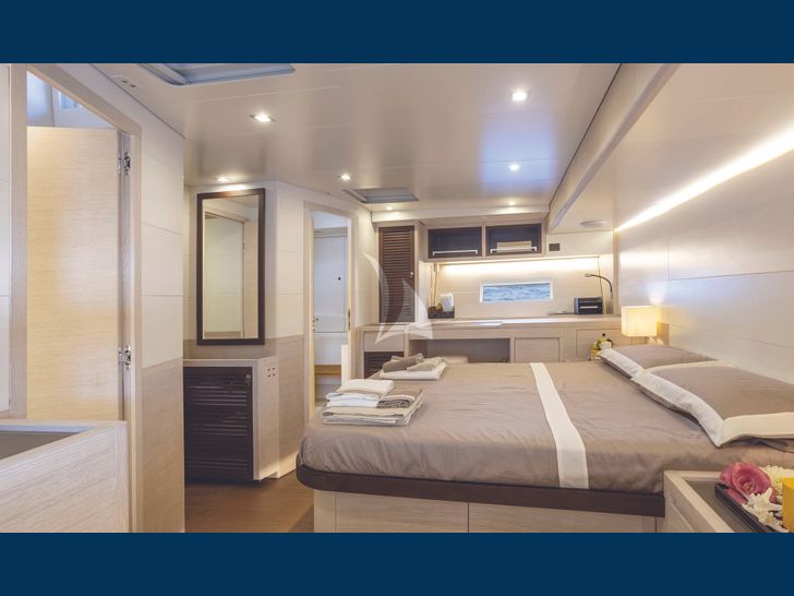MINDFULNESS Advance Yacht A80 master cabin wide shot
