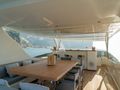 MINOU Canados 86 - flybridge dining area MINOU Canados 86 - flybridge dining area