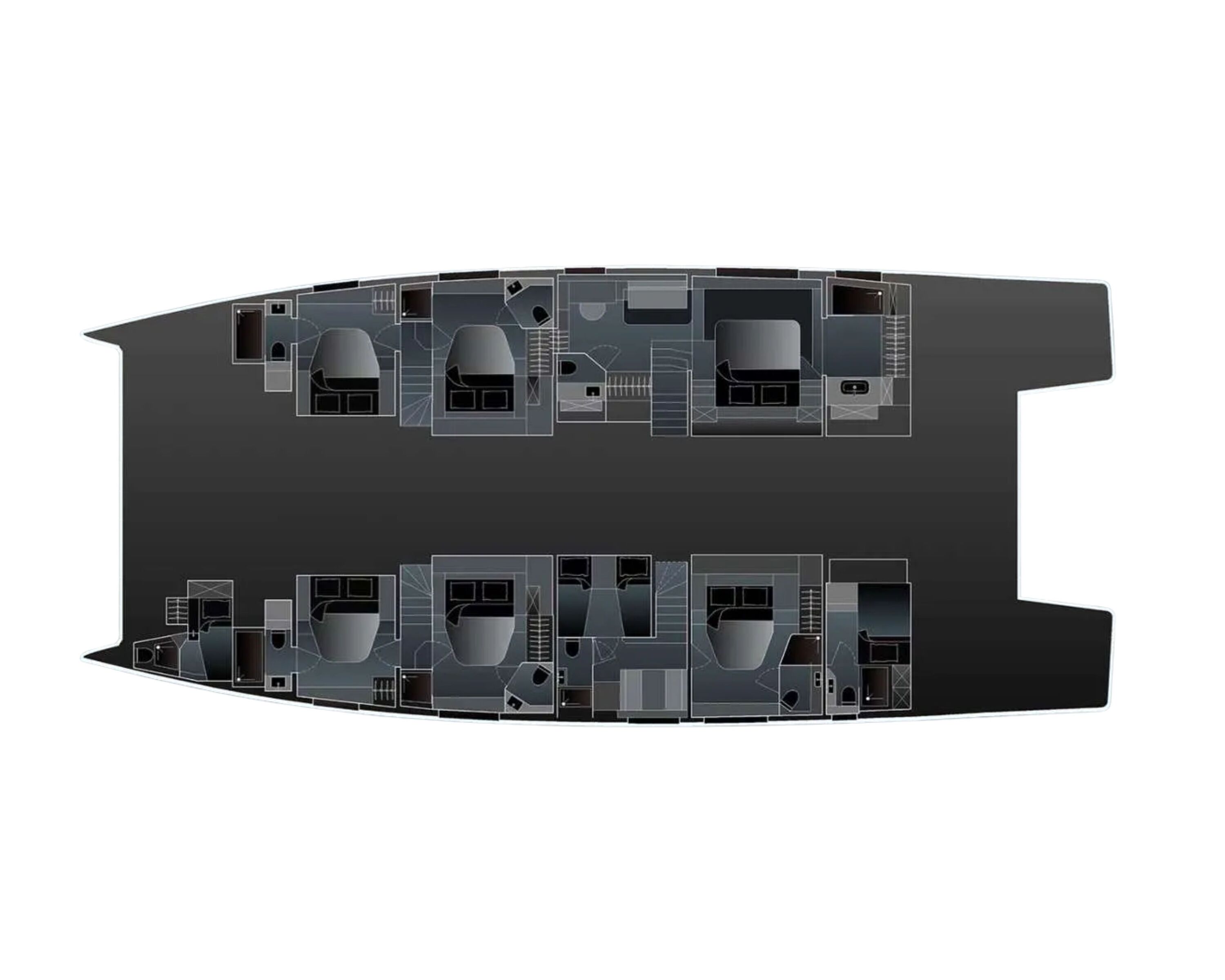 Layout for CHRISTAL MIO 80 Fountaine Pajot Thira 80 - layout
