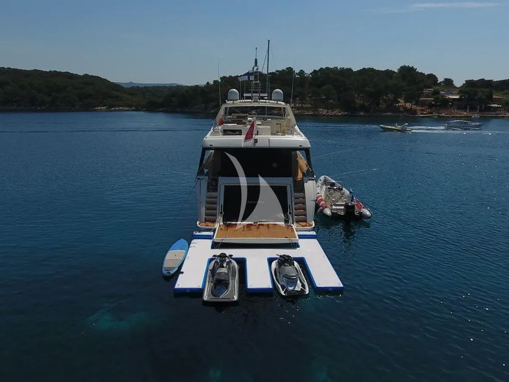 MISS KATARIINA Ferretti 880 - aft view MISS KATARIINA Ferretti 880 - aft view