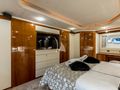 MISS KATARIINA Ferretti 880 - master cabin bed and TV MISS KATARIINA Ferretti 880 - master cabin bed and TV
