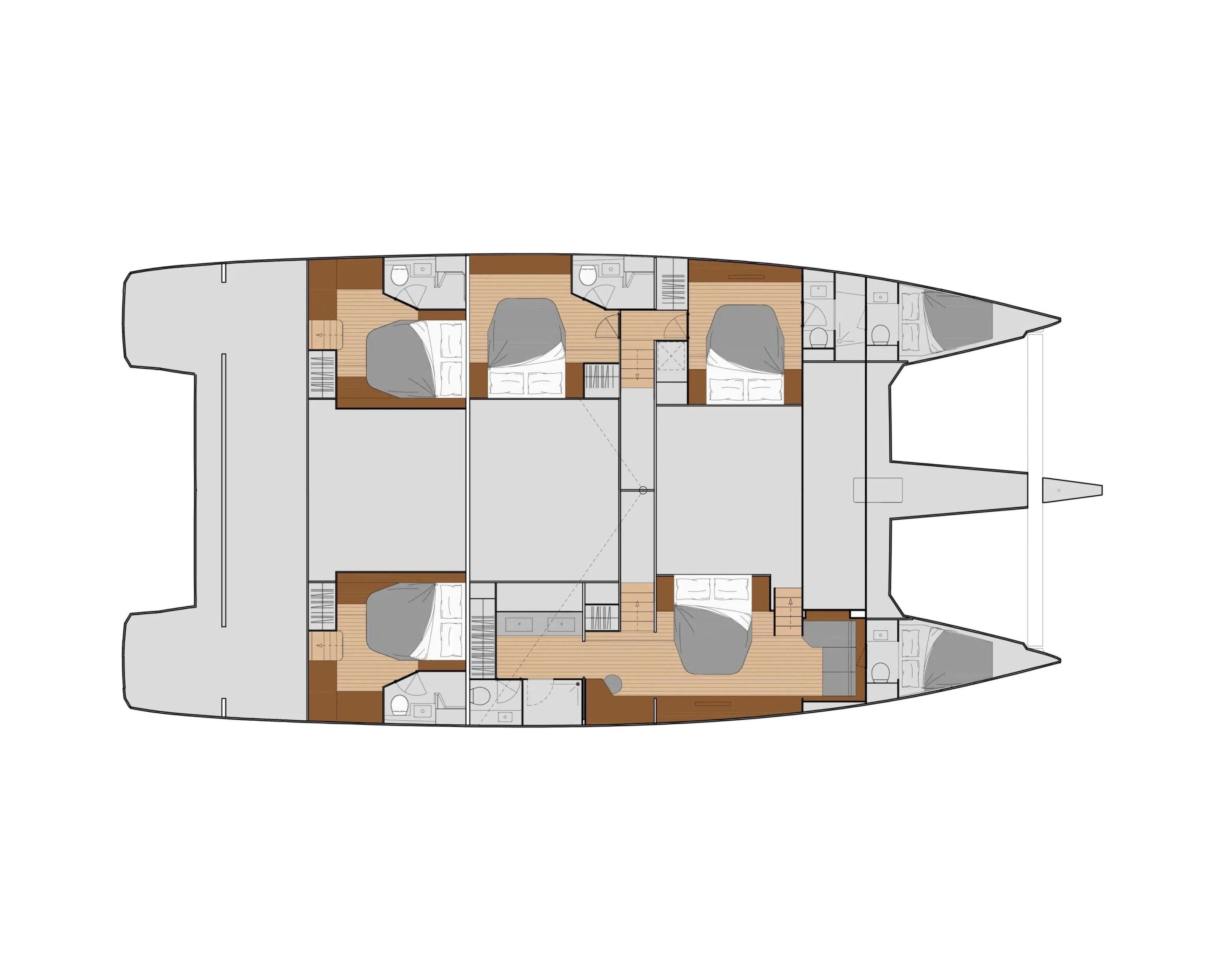Layout for MAJESTY OF GREECE Fountaine Pajot Power 67 - layout
