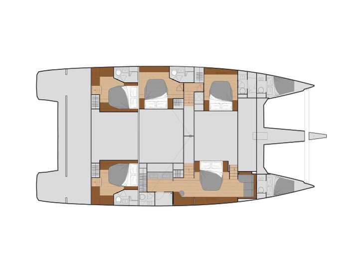 MAJESTY OF GREECE Fountaine Pajot Power 67 - layout MAJESTY OF GREECE Fountaine Pajot Power 67 - layout