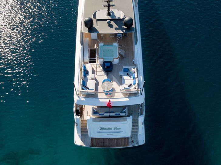 MORNING STAR Sanlorenzo 37 Aft Aerial MORNING STAR Sanlorenzo 37 Aft Aerial