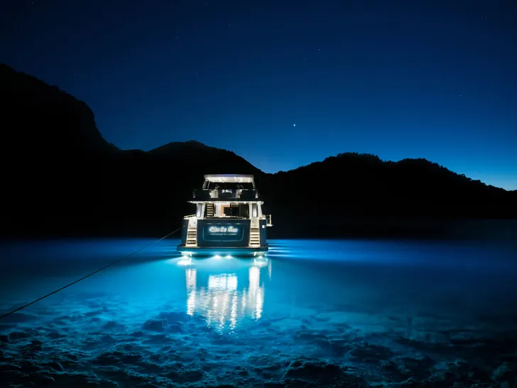 MORNING STAR Sanlorenzo SL118 - at night MORNING STAR Sanlorenzo SL118 - at night