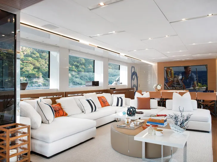 MORNING STAR Sanlorenzo SL118 - main saloon MORNING STAR Sanlorenzo SL118 - main saloon