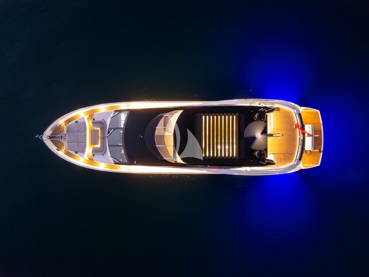 MOWANA Sunseeker 95 aerial shot at night