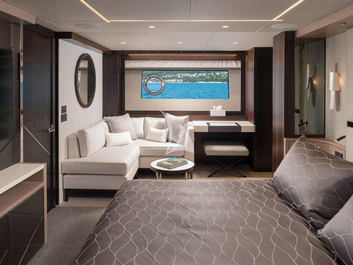 MOWANA Sunseeker 95 - master cabin seating area MOWANA Sunseeker 95 - master cabin seating area