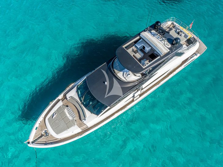 MOZZ II Sunseeker 88 Yacht aerial shot MOZZ II Sunseeker 88 Yacht aerial shot