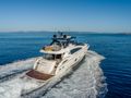MOZZ II Sunseeker 88 Yacht cruising aft view MOZZ II Sunseeker 88 Yacht cruising aft view