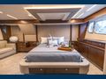MOZZ II Sunseeker 88 Yacht master cabin with wine on the bed