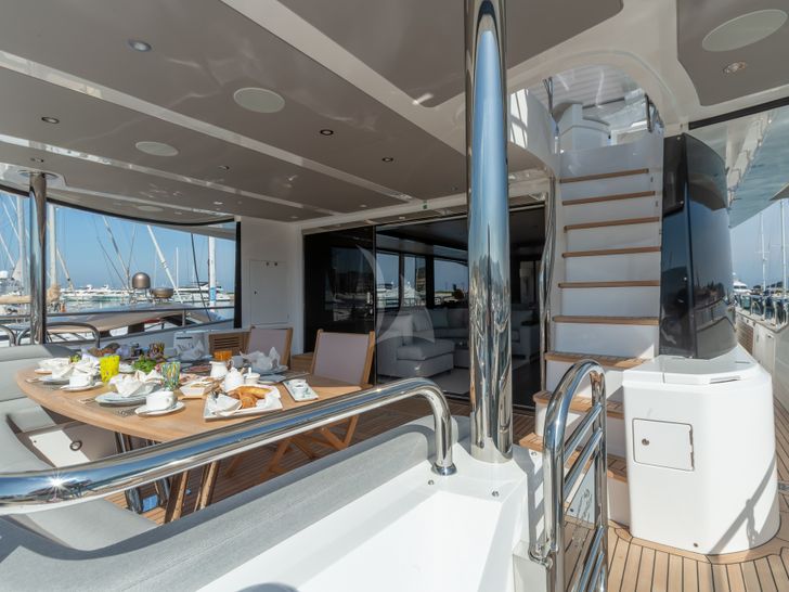 MR K IRISTON Sunseeker 95 Main Aft Deck Dining MR K IRISTON Sunseeker 95 Main Aft Deck Dining