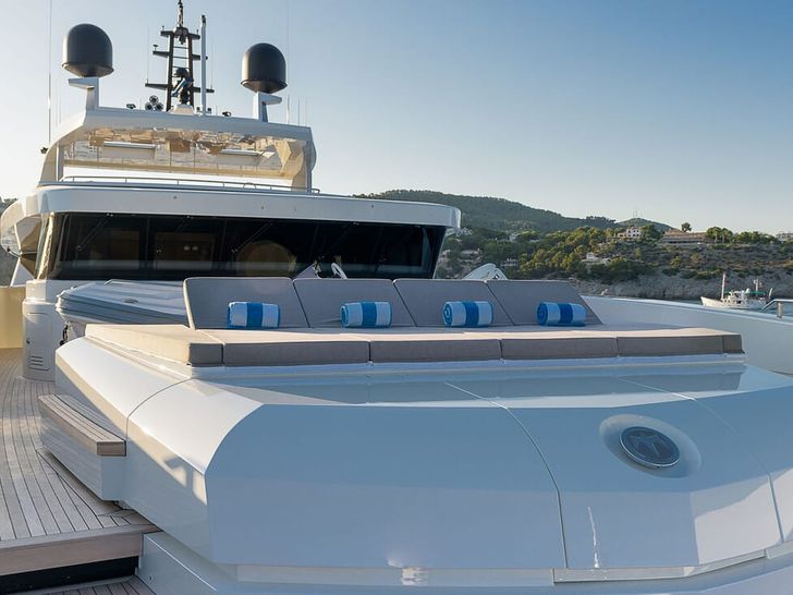 MR T Baglietto 46m bridge deck forward sunpads MR T Baglietto 46m bridge deck forward sunpads
