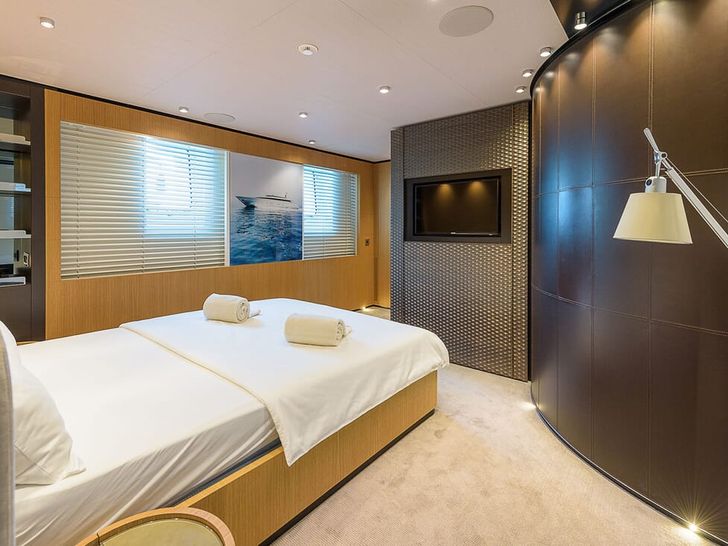 MR T Baglietto 46m lower deck VIP cabin looking forward MR T Baglietto 46m lower deck VIP cabin looking forward