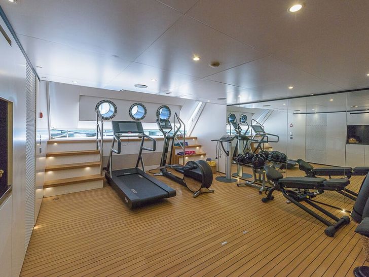 MR T Baglietto 46m lower deck gym MR T Baglietto 46m lower deck gym