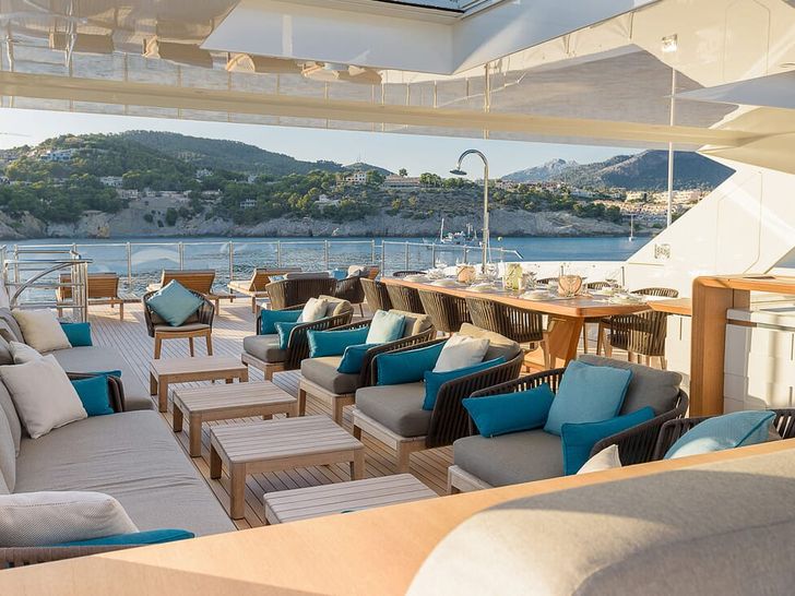 MR T Baglietto 46m sun deck area MR T Baglietto 46m sun deck area