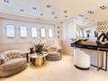 MRS GREY Mangusta 130 - master cabin seating area MRS GREY Mangusta 130 - master cabin seating area