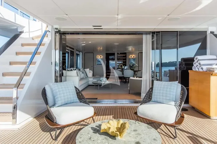 Charter Yacht MRS L - Custom Line Navetta 30 - 5 Cabins - Athens - Mykonos - Paros - Cyclades - Greece