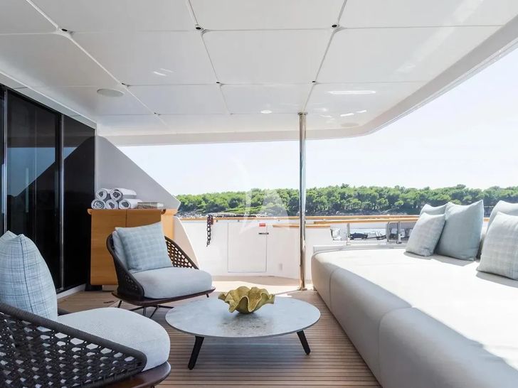 MRS L Custom Line Navetta 30 - main aft deck seating MRS L Custom Line Navetta 30 - main aft deck seating