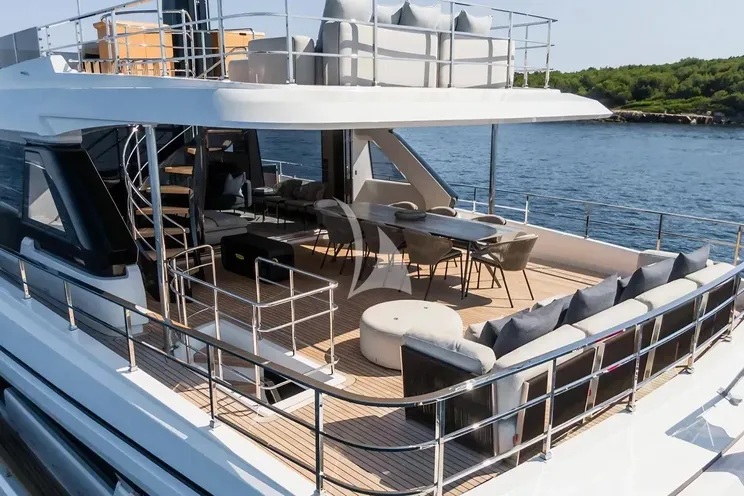 Charter Yacht MRS L - Custom Line Navetta 30 - 5 Cabins - Athens - Mykonos - Paros - Cyclades - Greece