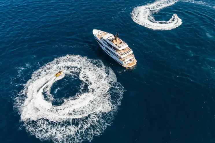 Charter Yacht MRS L - Custom Line Navetta 30 - 5 Cabins - Athens - Mykonos - Paros - Cyclades - Greece