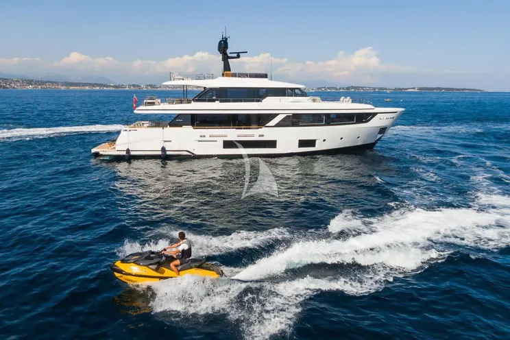 Charter Yacht MRS L - Custom Line Navetta 30 - 5 Cabins - Athens - Mykonos - Paros - Cyclades - Greece
