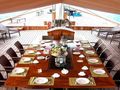MUTIARA LAUT Phinisi 47m - alfresco dining set up MUTIARA LAUT Phinisi 47m - alfresco dining set up