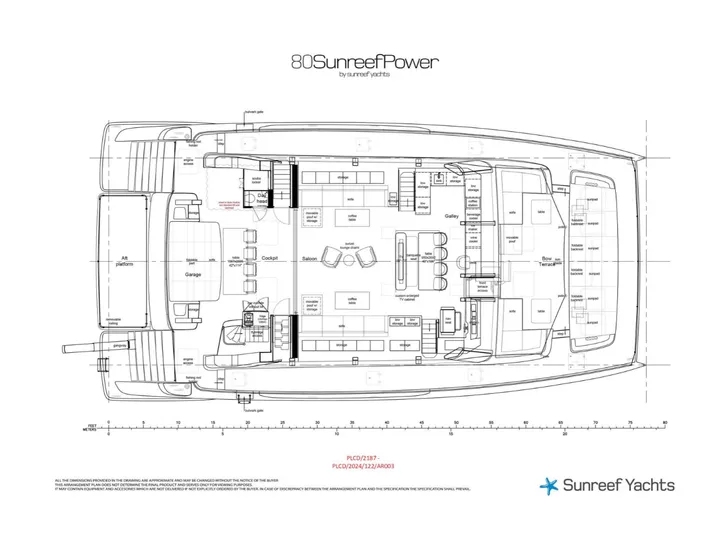 MY TY Sunreef 80 Power - main deck layout MY TY Sunreef 80 Power - main deck layout