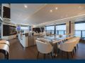 Mangusta Oceano 43 indoor dining