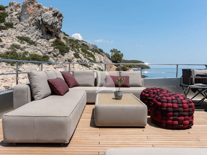 NAIA Sanlorenzo 40 Alloy - sundeck aft lounge NAIA Sanlorenzo 40 Alloy - sundeck aft lounge