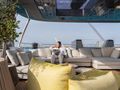 NALANI Sunreef 80 - unwinding on the flybridge seats NALANI Sunreef 80 - unwinding on the flybridge seats