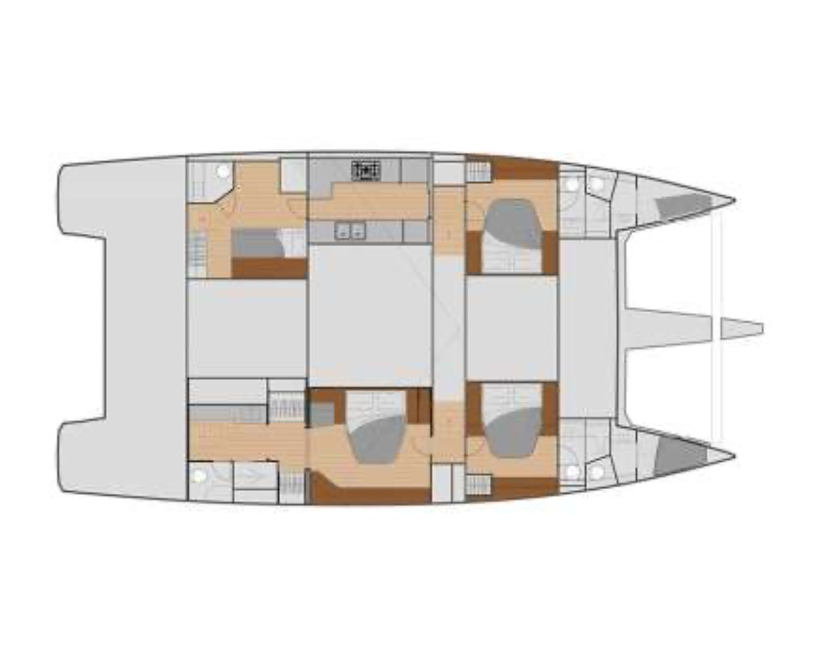 Layout for NAMASTE Fountaine Pajot Samana 59 - layout