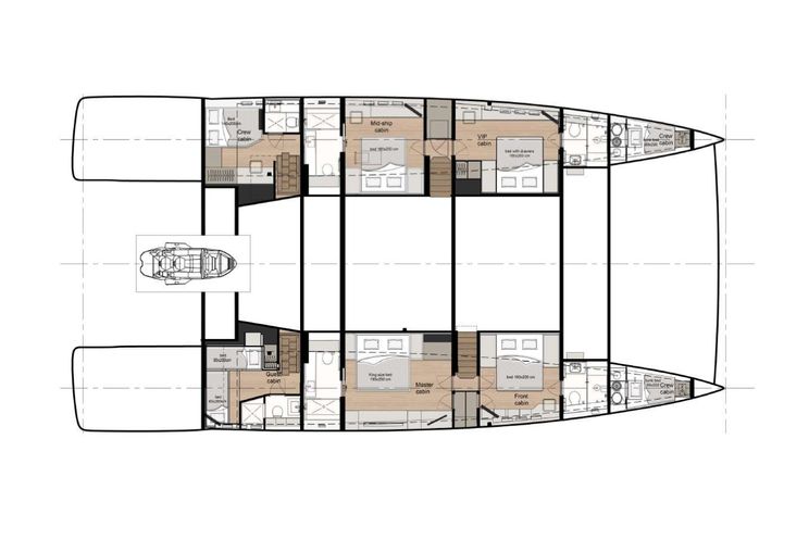 Layout for NAUTI NICKEL Sunreef 80 - Layout