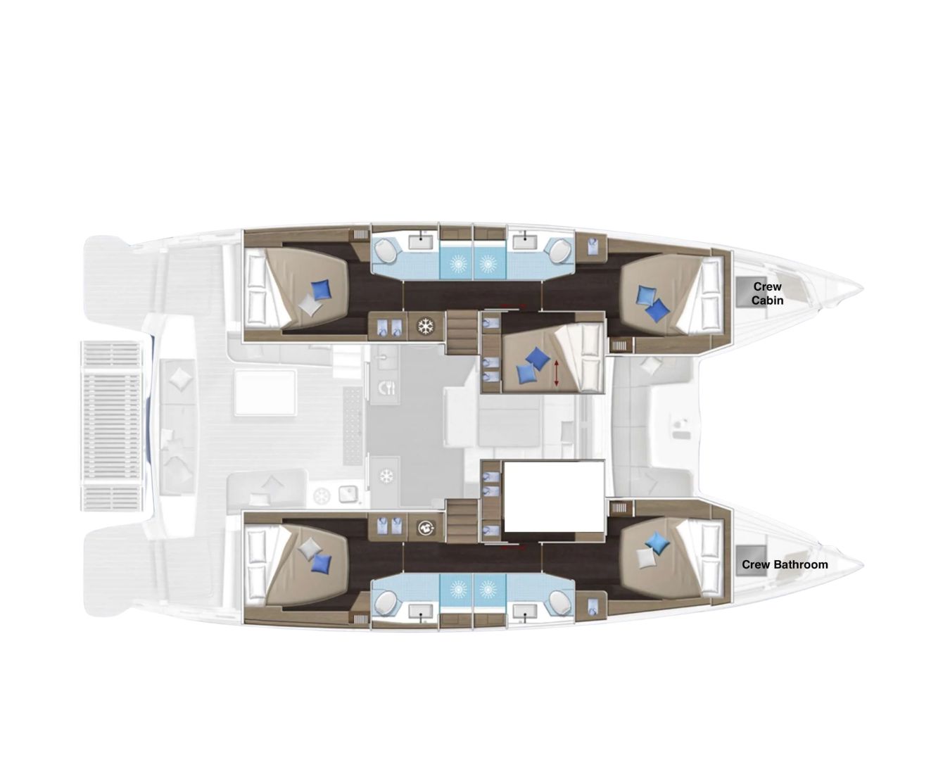 Layout for NAVYA Lagoon 51 - cabin layout
