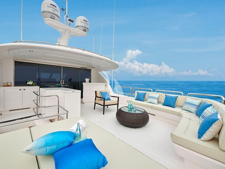 NAYA MARYN Horizon 94 - flybridge wide shot NAYA MARYN Horizon 94 - flybridge wide shot