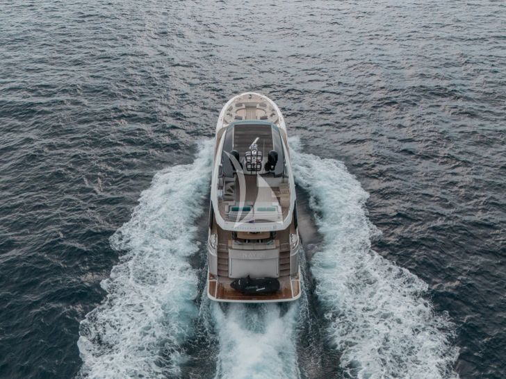 NAYLA Monte Carlo 75 - cruising aft view NAYLA Monte Carlo 75 - cruising aft view