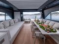 NECTAR Sanlorenzo SX112 - sundeck covered lounge and dining area NECTAR Sanlorenzo SX112 - sundeck covered lounge and dining area