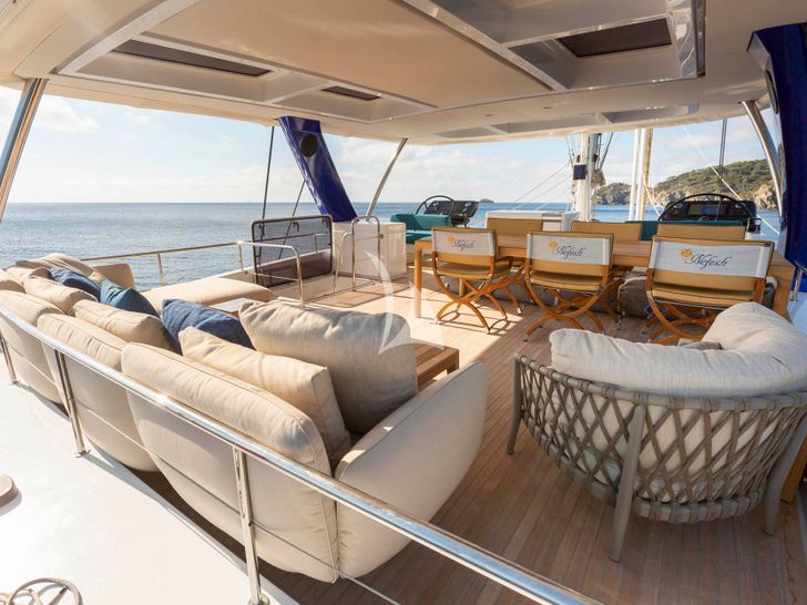NEFESH Lagoon Seventy 7 - flybridge panoramic view NEFESH Lagoon Seventy 7 - flybridge panoramic view