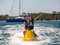 NEFESH Lagoon Seventy 7 - guests on the towable banana NEFESH Lagoon Seventy 7 - guests on the towable banana