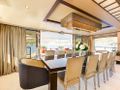 NELA Benetti Crystal 140 - sky deck dining area NELA Benetti Crystal 140 - sky deck dining area