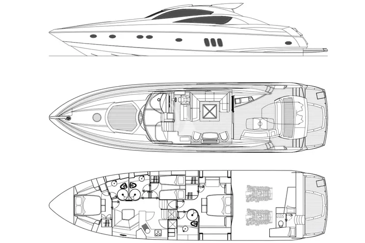 Layout for NERA OCEANO Sunseeker 72 - layout